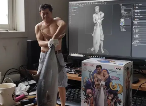 AI generated anime figure in realistic 3D style by NanoBanana